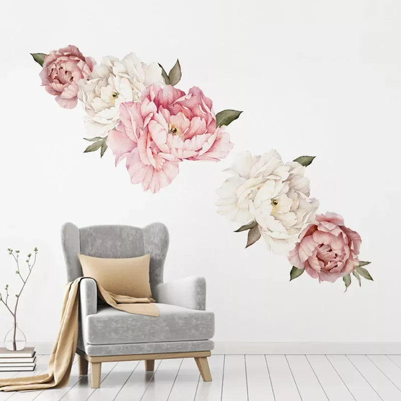 Pink White Peony Rose Flowers Wall Stickers for Kids Room Living Room Bedroom Home Decoration Wall Decal Home Decor
Pink White Peony Rose Flowers Wall Stickers for Kids Room Living Room Bedroom Home Decoration Wall Decal Home Decor