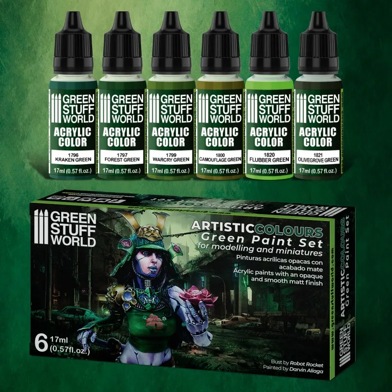 Green Stuff World Artistic Colours Green Acrylic Paint Set for Modelling Paint and Miniatures
Green Stuff World Artistic Colours Green Acrylic Paint Set for Modelling Paint and Miniatures