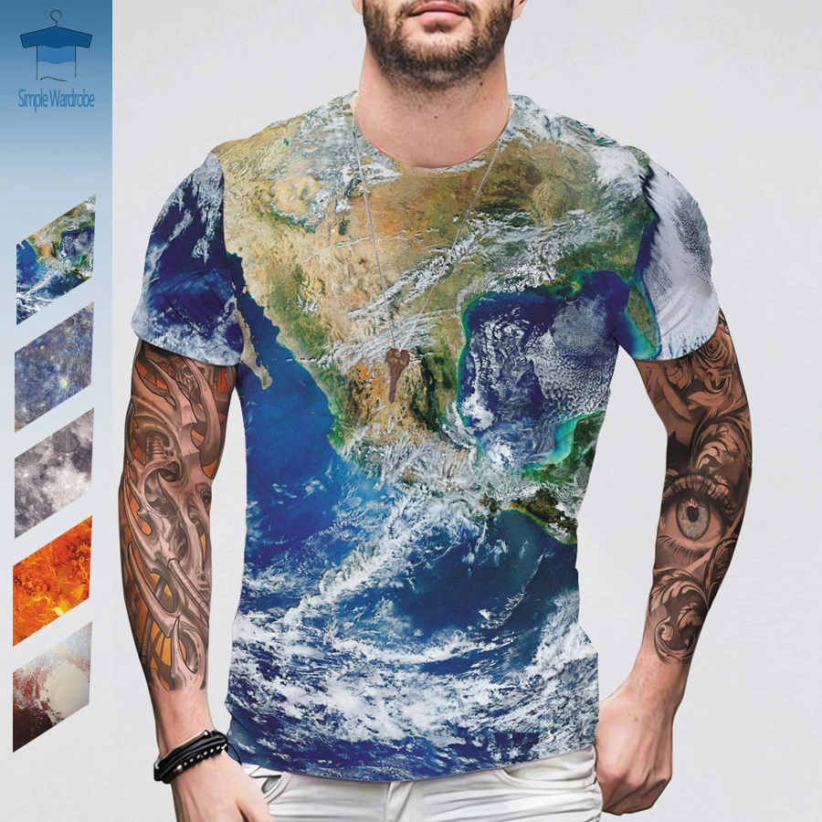 Earth Moon Planet Pattern Tshirts for Men Plus Size Clothing Light Summer Oversized Clothes 2023 New 3D Printing Polyester Tops
Earth Moon Planet Pattern Tshirts for Men Plus Size Clothing Light Summer Oversized Clothes 2023 New 3D Printing Polyester Tops