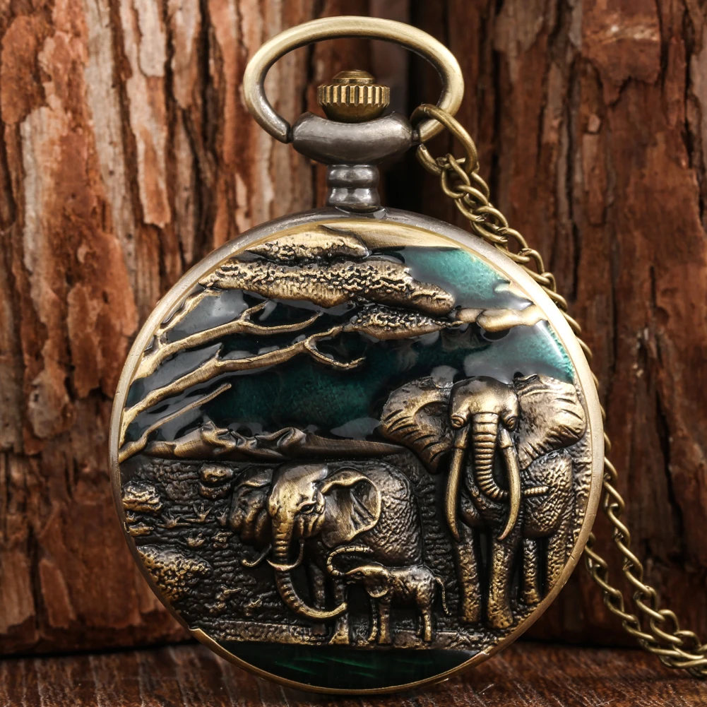 Elephant Group Pocket Watch Antique Bronze Arabic Number Fob Watch Steampunk Pendant Chian Clock Necklace Best Gift for Children
Elephant Group Pocket Watch Antique Bronze Arabic Number Fob Watch Steampunk Pendant Chian Clock Necklace Best Gift for Children
