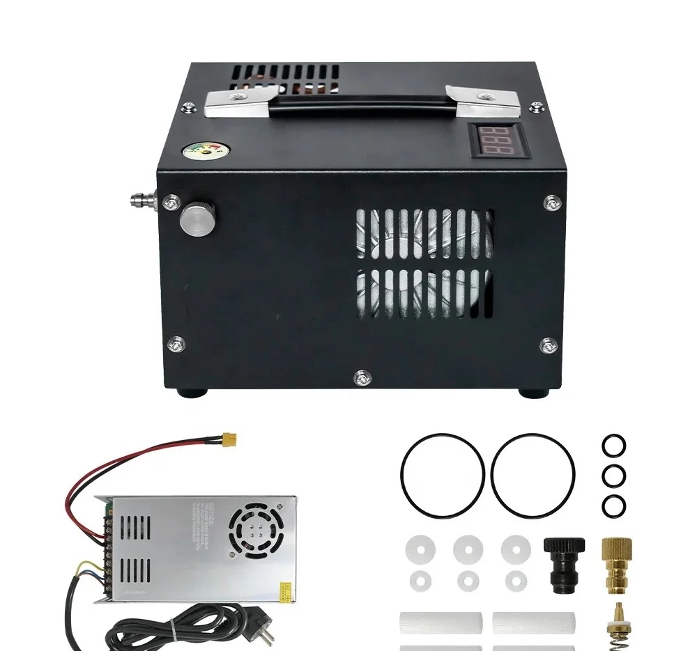 Pcp air compressor pcp12v 4500psi 300bar 30mpa 110v 220vPaintball portable pcp pump
Pcp air compressor pcp12v 4500psi 300bar 30mpa 110v 220vPaintball portable pcp pump