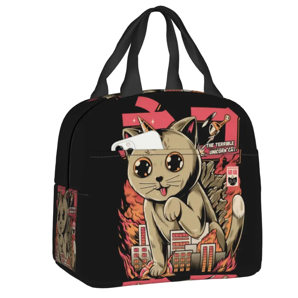Catzilla Cat Resuable Lunch Box for Women Waterproof Nekomanger Satanic Witch Cooler Thermal Food Insulated Lunch Bag lunchbag
Catzilla Cat Resuable Lunch Box for Women Waterproof Nekomanger Satanic Witch Cooler Thermal Food Insulated Lunch Bag lunchbag