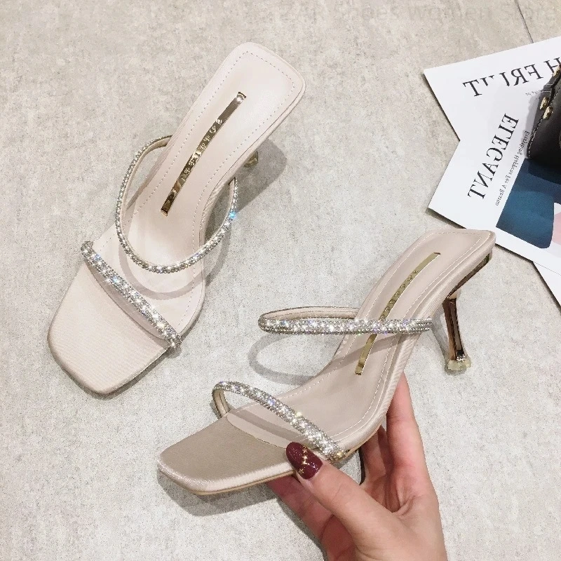 2022 Summer New Fashion Rhinestone Open Toe Sandal Slippers Women's High Heels Square Head Fairy Style Straight Line Women's
2022 Summer New Fashion Rhinestone Open Toe Sandal Slippers Women's High Heels Square Head Fairy Style Straight Line Women's