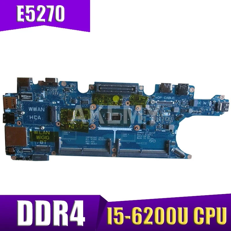 Akemy CN-0YM98P 0YM98P YM98P ADM60 LA-C621P For DELL Latitude E5270 Laptop Motherboard SR23Y I5-6200U CPU DDR4
Akemy CN-0YM98P 0YM98P YM98P ADM60 LA-C621P For DELL Latitude E5270 Laptop Motherboard SR23Y I5-6200U CPU DDR4