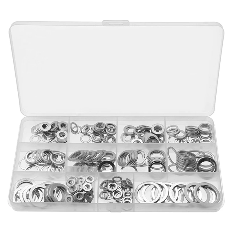 320 Pcs Boxed Sealing Washer, High Temperature Resistant Aluminum Washer Combination, Corrosion Resistant Flat Washer
320 Pcs Boxed Sealing Washer, High Temperature Resistant Aluminum Washer Combination, Corrosion Resistant Flat Washer