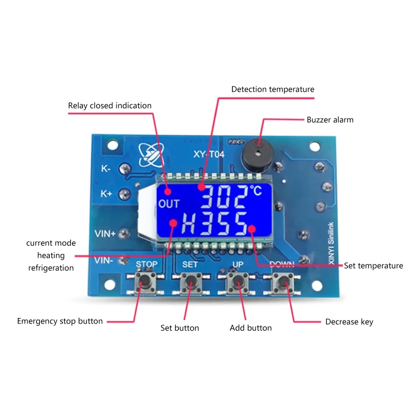 WiFi Digital Thermostat DC6-30V -99℃-999℃ K-type Thermocouple High Temperature Controller LCD Display 1-way Relay Switch
WiFi Digital Thermostat DC6-30V -99℃-999℃ K-type Thermocouple High Temperature Controller LCD Display 1-way Relay Switch