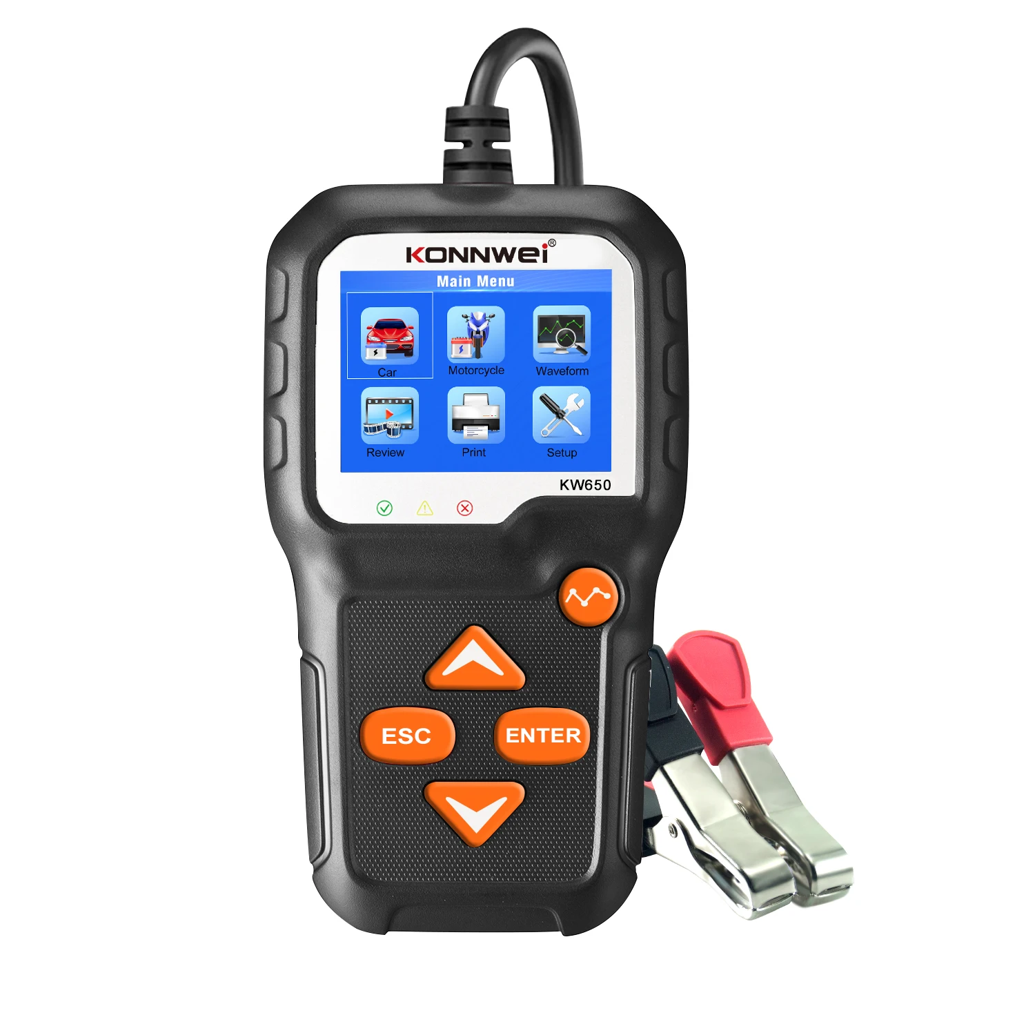 KONNWEI KW650 6-в-1 Тестер И Анализатор Автомобильных И Мотоциклетных Аккумуляторов 100-2000 CCA Инструмент Для Анализа Запус...
KONNWEI KW650 6-в-1 Тестер И Анализатор Автомобильных И Мотоциклетных Аккумуляторов 100-2000 CCA Инструмент Для Анализа Запус...