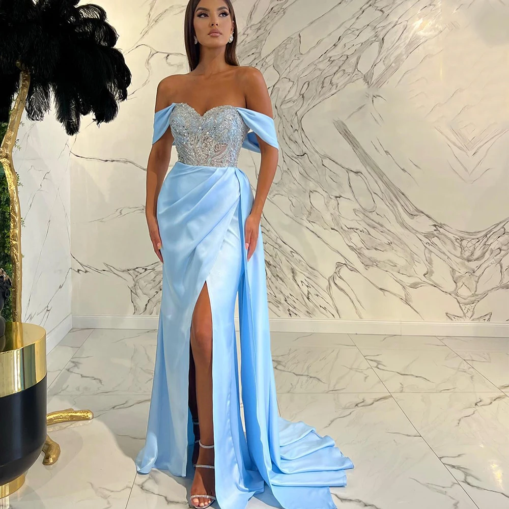 Off The Shoulder Evening Dress For Women 2022 Sweetheart Sleeveless Mermaid Party Gowns Modern Beading Appliques Prom Dress
Off The Shoulder Evening Dress For Women 2022 Sweetheart Sleeveless Mermaid Party Gowns Modern Beading Appliques Prom Dress