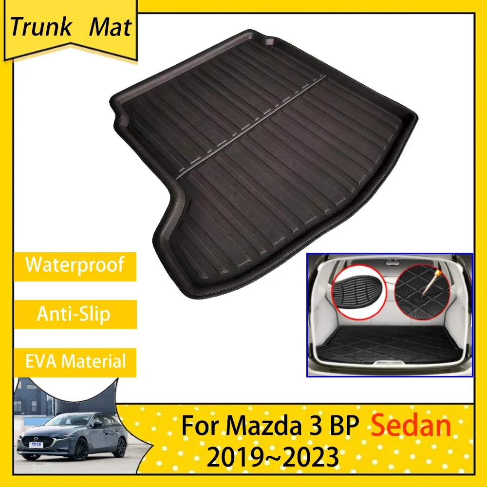 Напольные коврики для багажника автомобиля Mazda 3 Mazda3 BP MK4 седан 2019 2020 2021 2022