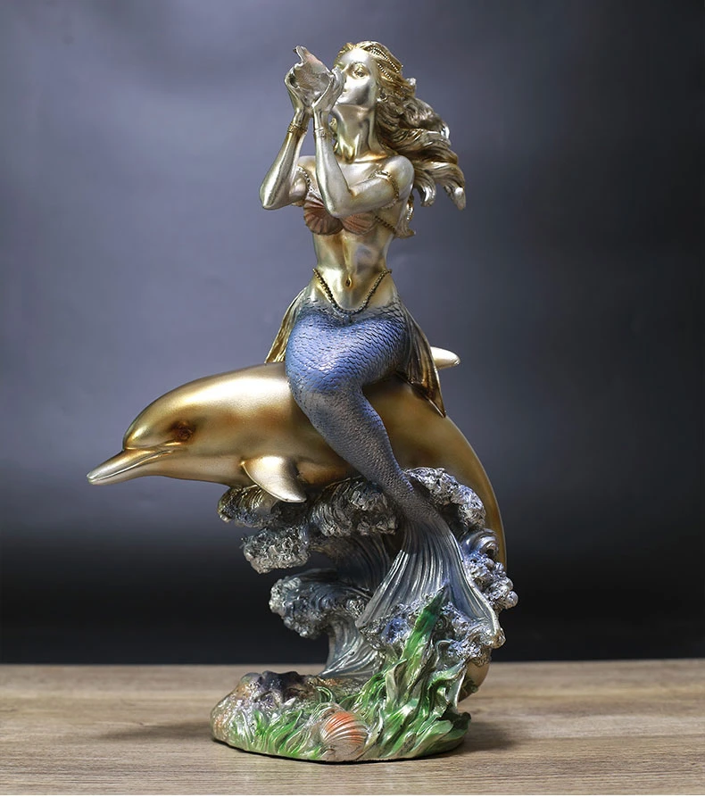 Mediterranean Mermaid Handicraft Conch Dolphin Marriage and Relocation Gift Decoration
Mediterranean Mermaid Handicraft Conch Dolphin Marriage and Relocation Gift Decoration