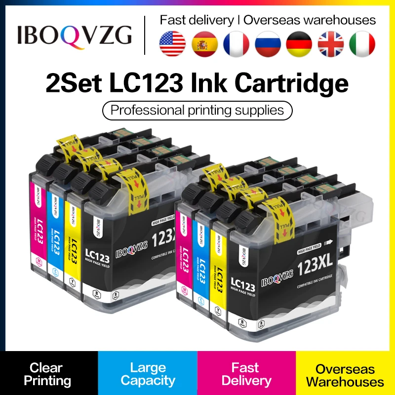 IBOQVZG 8PK For Brother LC123 Ink Cartridge Compatible For MFC-J4510DW MFC-J4610DW Printer Ink Cartridge LC 123 MFC-J4410DW
IBOQVZG 8PK For Brother LC123 Ink Cartridge Compatible For MFC-J4510DW MFC-J4610DW Printer Ink Cartridge LC 123 MFC-J4410DW
