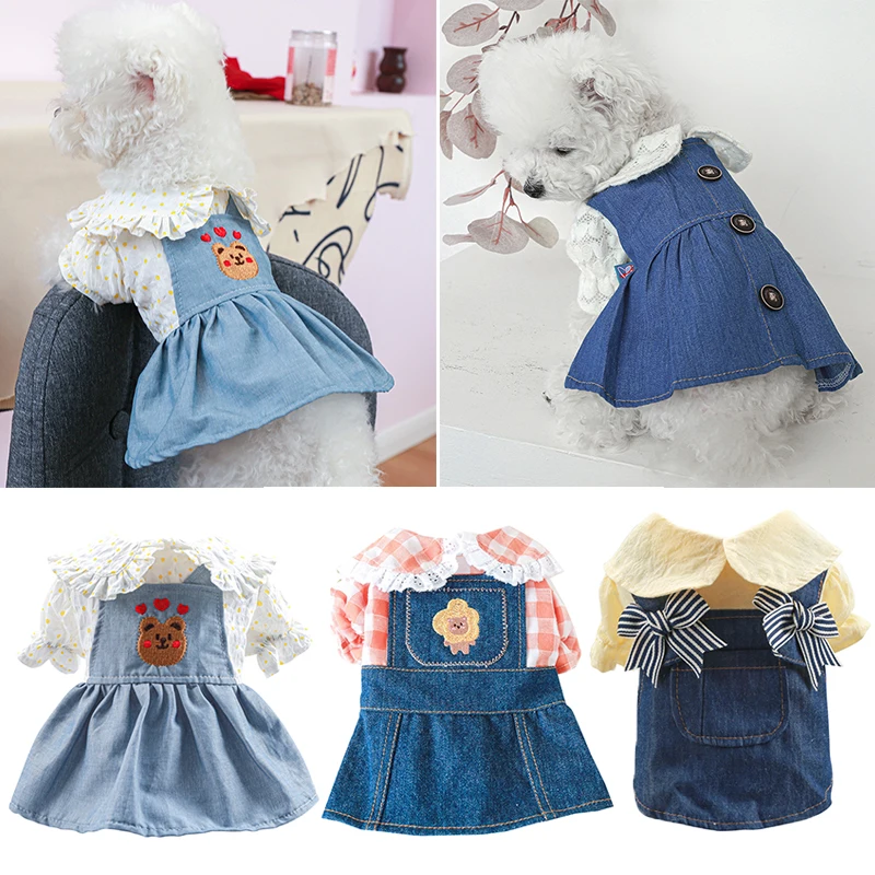 Pet Dog Clothes Spring Summer Denim Dress Princess Puppy Cute Skirt 2023 New Pet Jean Skirt For Small Dog Pet Apparels
Pet Dog Clothes Spring Summer Denim Dress Princess Puppy Cute Skirt 2023 New Pet Jean Skirt For Small Dog Pet Apparels