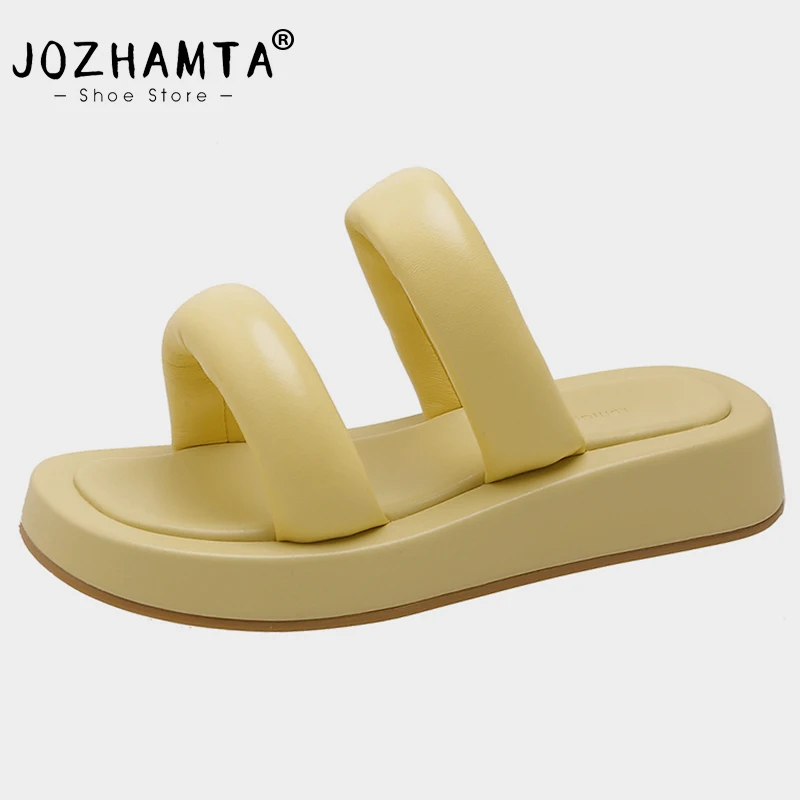 JOZHAMTA Size 34-39 Wedges Sandals Women Real Leather Low Heels Summer Shoes For Women 2023 Casual Slippers Platform Sandals
JOZHAMTA Size 34-39 Wedges Sandals Women Real Leather Low Heels Summer Shoes For Women 2023 Casual Slippers Platform Sandals