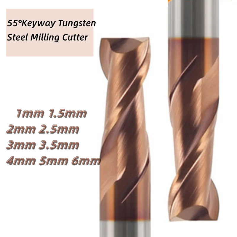 HRC55 2Flutes Keyway Tungsten Steel Milling Cutter Diameter1-6mm Carbide End Mill Series CNC Metal Lathe Tool Length=50mm
HRC55 2Flutes Keyway Tungsten Steel Milling Cutter Diameter1-6mm Carbide End Mill Series CNC Metal Lathe Tool Length=50mm