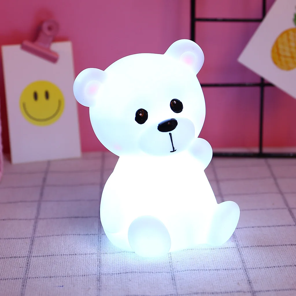 Decorative Lamp Silicone White Bear Shape Decoration Children Room Layout Moon Night Light Christmas Party Decoration
Decorative Lamp Silicone White Bear Shape Decoration Children Room Layout Moon Night Light Christmas Party Decoration