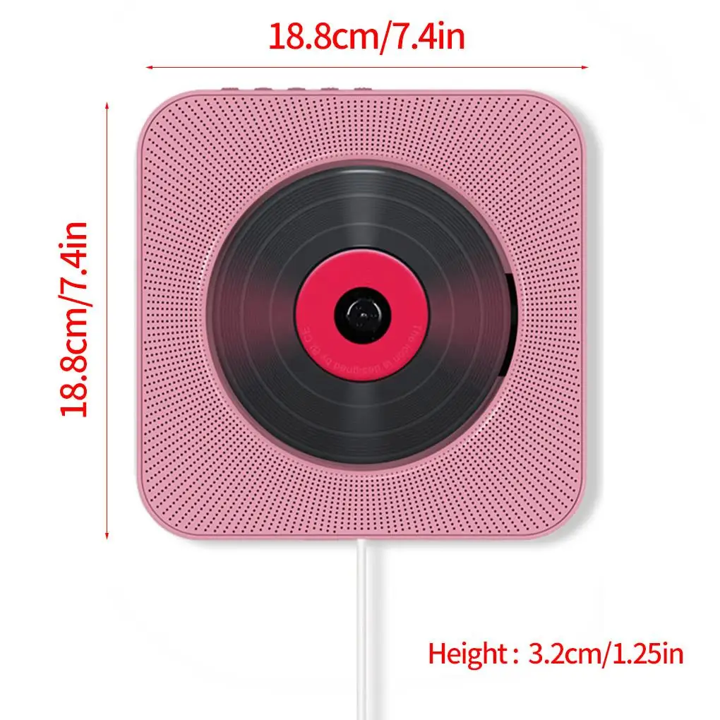 Bluetooth 4 2 Wall Mounted CD Player with Remote Control ABS Plastic Wireless Audio Boombox
Bluetooth 4 2 Wall Mounted CD Player with Remote Control ABS Plastic Wireless Audio Boombox