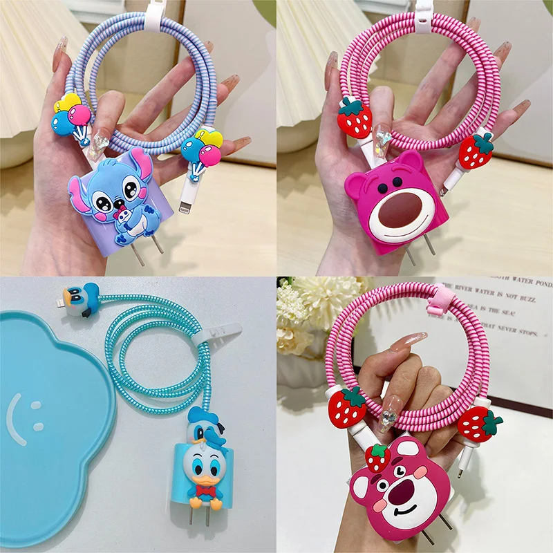 Disney Donald Duck Lotso Stitch Charger Data Cable Headphone Line Protective Cover for Iphone 12 13 Pro 18/20w Winding Rope
Disney Donald Duck Lotso Stitch Charger Data Cable Headphone Line Protective Cover for Iphone 12 13 Pro 18/20w Winding Rope