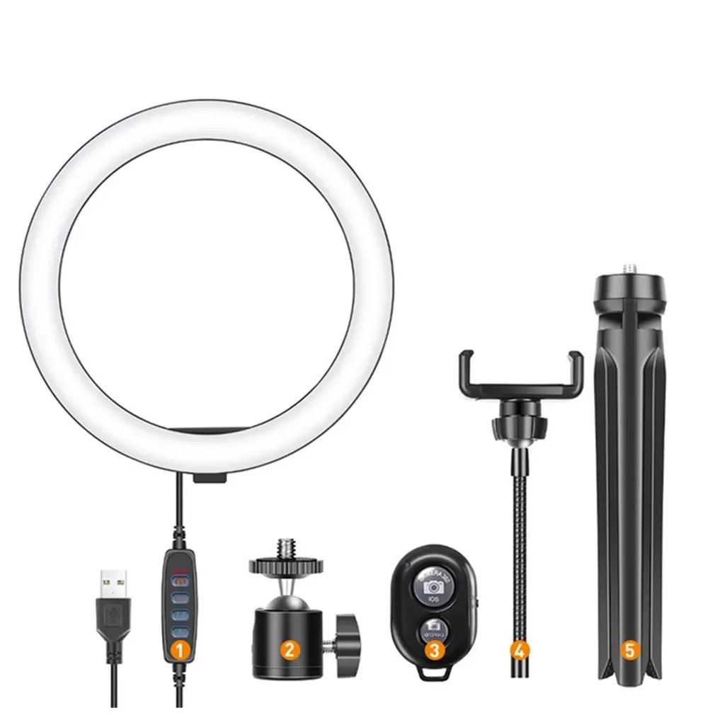 RGB Ring Light Kit Selfie Ring Light Photography RingLight Phone Stand Holder Tripod Circle Fill Light Dimmable Lamp
RGB Ring Light Kit Selfie Ring Light Photography RingLight Phone Stand Holder Tripod Circle Fill Light Dimmable Lamp