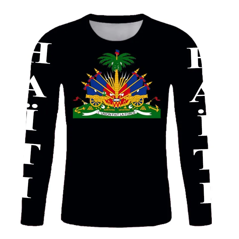 Haiti Free Custom long sleeves tshirt French Haitian Republic tshirts Flag Emblem Tee Shirts DIY HT Country Name Number T shirt
Haiti Free Custom long sleeves tshirt French Haitian Republic tshirts Flag Emblem Tee Shirts DIY HT Country Name Number T shirt