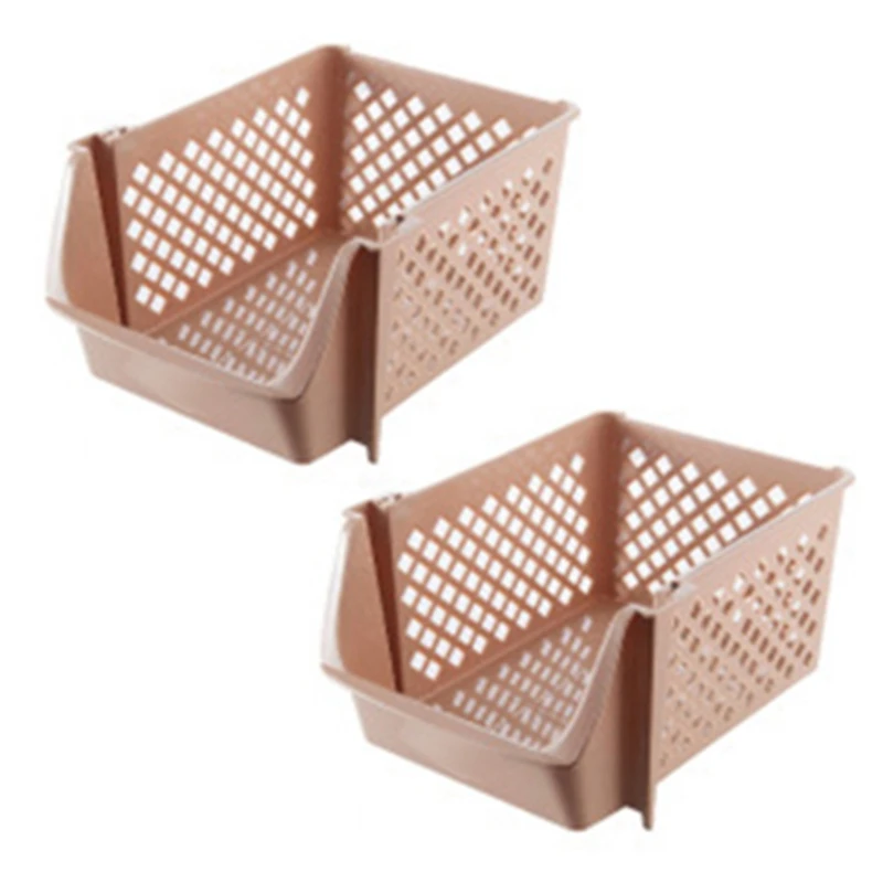 2X Stackable Plastic Basket Kitchen Storage Basket Fruit & Vegetable Plastic Storage Basket Plastic Storage Rack(Beige)
2X Stackable Plastic Basket Kitchen Storage Basket Fruit & Vegetable Plastic Storage Basket Plastic Storage Rack(Beige)