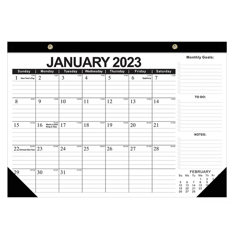 2023-2024 Desk Calendar - Desk/Wall Calendar, Thick Paper with Corner Protectors, Ruled Blocks-Black
2023-2024 Desk Calendar - Desk/Wall Calendar, Thick Paper with Corner Protectors, Ruled Blocks-Black