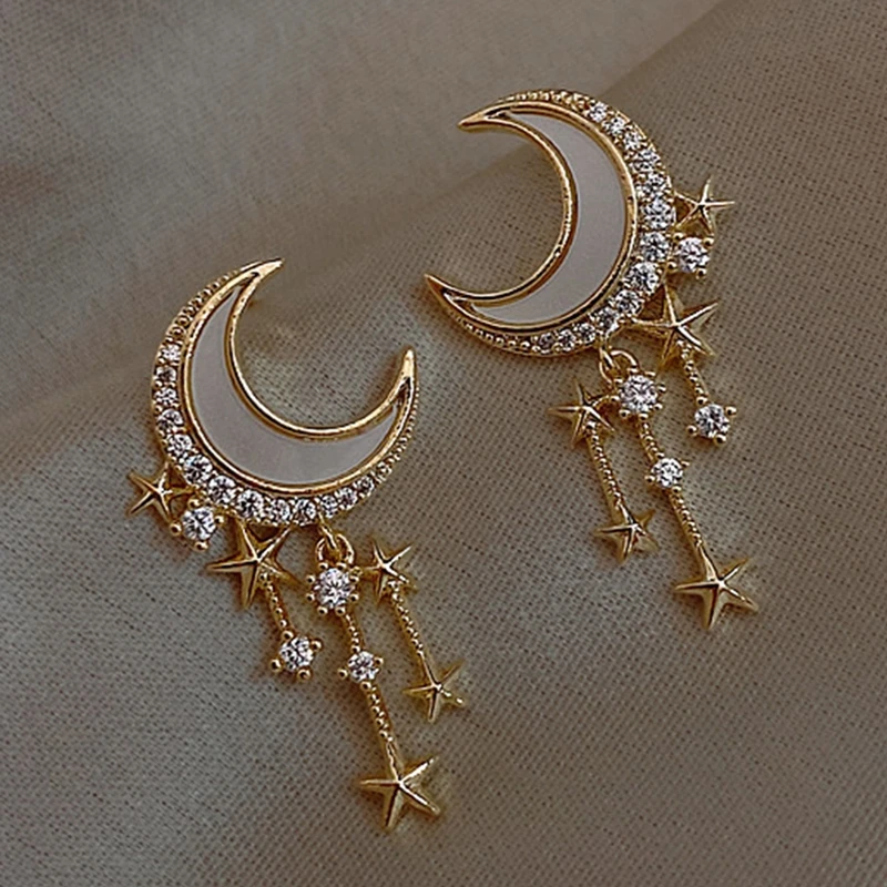 Surprise Fashion Moon Star Drop Dangle Earrings For Women Charming Female Banquet Party Jewelry Accessories Gift
Surprise Fashion Moon Star Drop Dangle Earrings For Women Charming Female Banquet Party Jewelry Accessories Gift