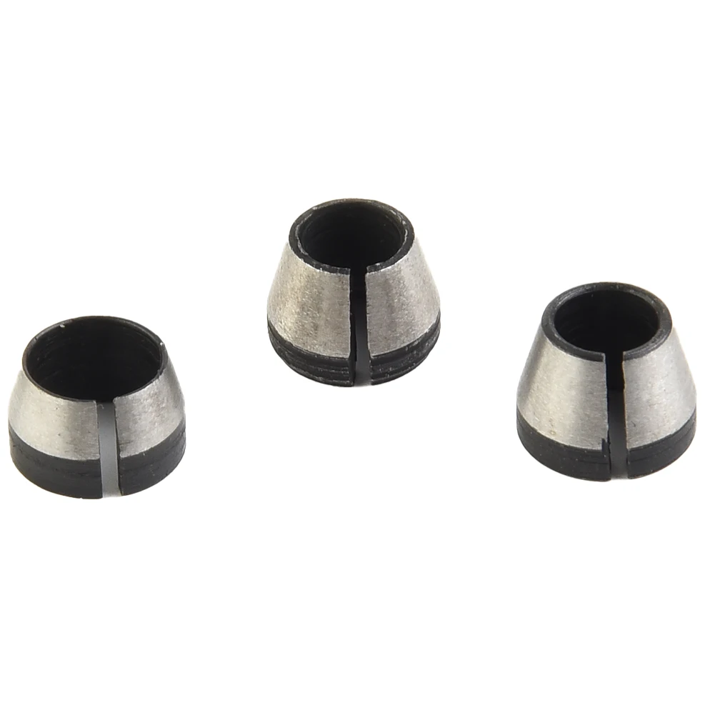 3pc Collet 6mm 6.35mm 8mm Carbon Steel Collet Chuck Adapter Engraving Trimming Machine Electric Router Milling Cutter Accessory
3pc Collet 6mm 6.35mm 8mm Carbon Steel Collet Chuck Adapter Engraving Trimming Machine Electric Router Milling Cutter Accessory