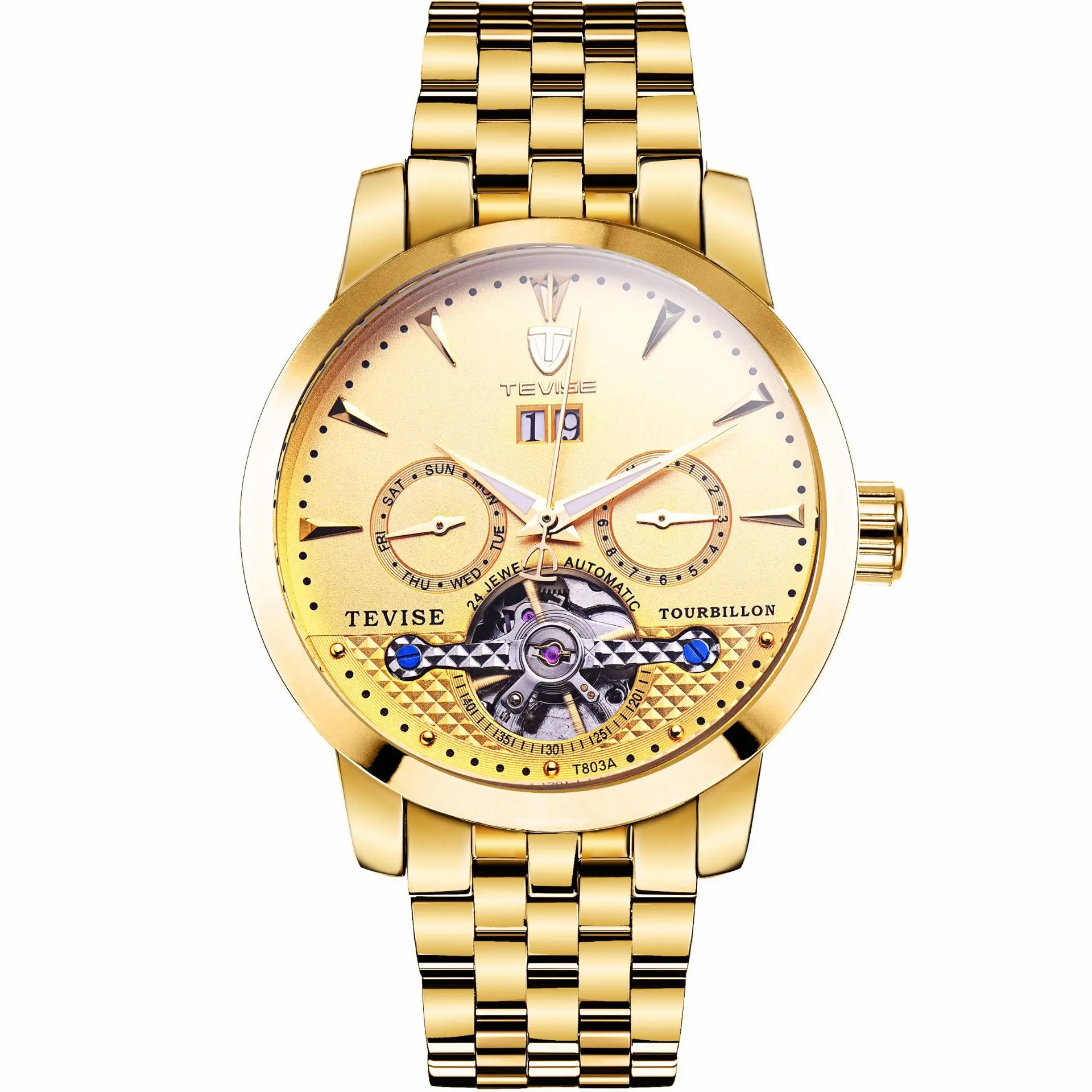 TEVISE Swiss Brand Fully Automatic Mechanical Wrist Watch Multifunctional Tourbillon Waterproof Fashionable Men's Watch
TEVISE Swiss Brand Fully Automatic Mechanical Wrist Watch Multifunctional Tourbillon Waterproof Fashionable Men's Watch