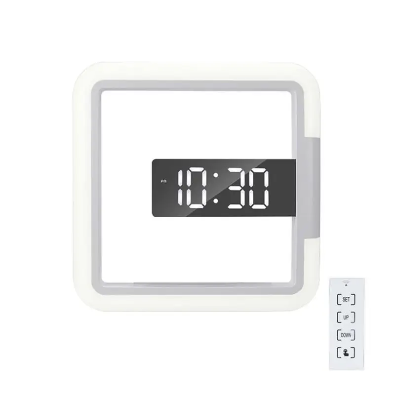 Wall Clock Hanging LED RGB Digital Temperature Display Color Changing Electronic Alarm Clocks Dimmable Living Room Decoration
Wall Clock Hanging LED RGB Digital Temperature Display Color Changing Electronic Alarm Clocks Dimmable Living Room Decoration
