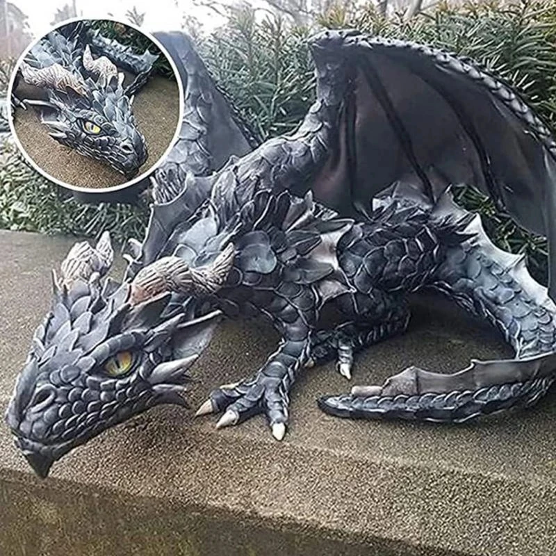 1PC Outdoor Garden Big Squatting Dragon Sculpture-Dragon Guardian Statue Garden Dragon Sculpture Statue Decoration Gothic Dragon
1PC Outdoor Garden Big Squatting Dragon Sculpture-Dragon Guardian Statue Garden Dragon Sculpture Statue Decoration Gothic Dragon