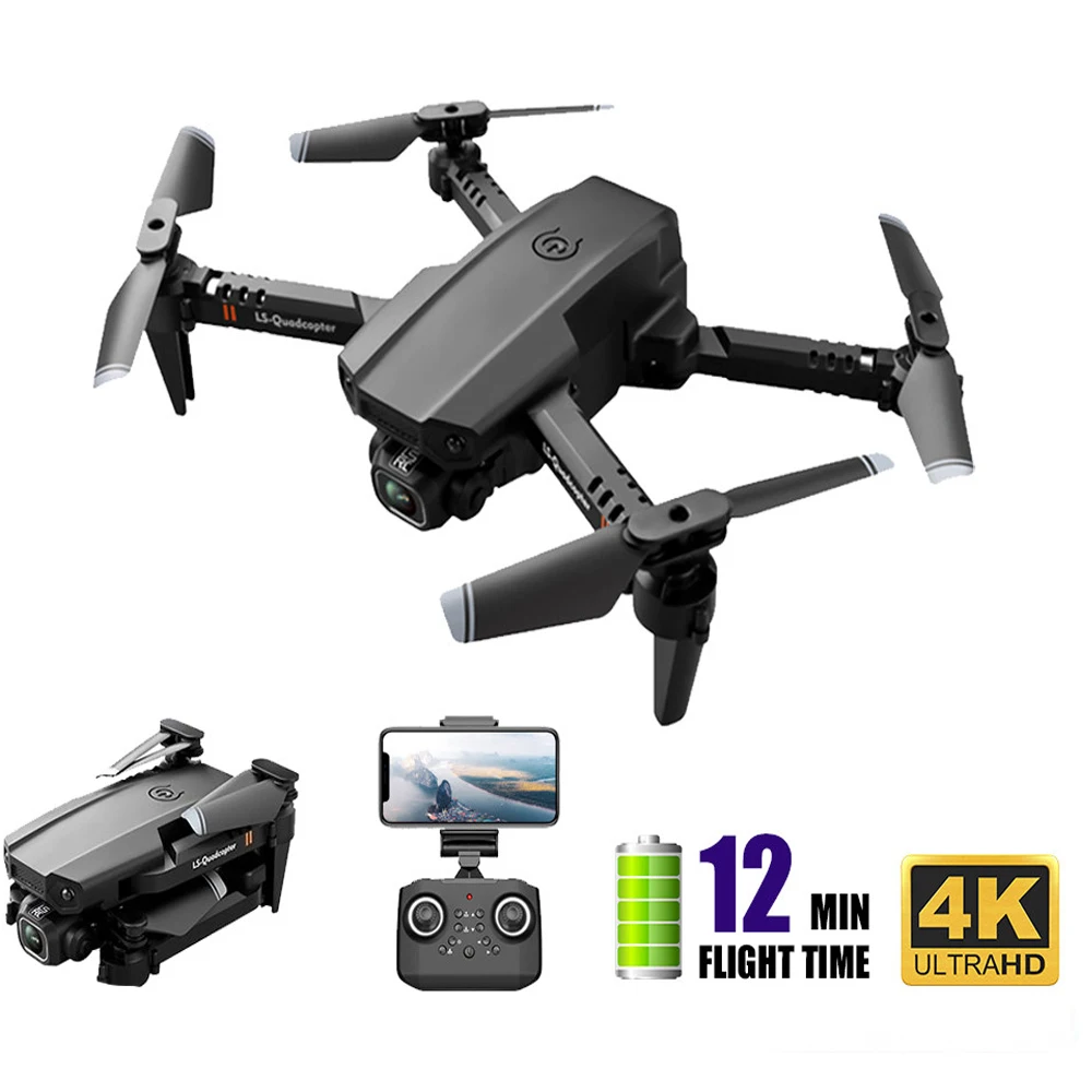 

RC Mini Drones 4K XT6 HD Remote Control Quadcopter with Camera 4CH Altitude Hold Headless RTF FPV 6-Axis Gyro 2.4G Foldable Toys