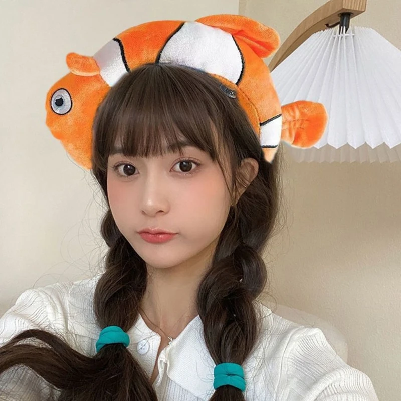 Children Cartoon Headband Stuffed Clownfish Shape Hair Hoop Adult Plush Headpiece Hairband Party Cosplay Costume Drop Shipping
Children Cartoon Headband Stuffed Clownfish Shape Hair Hoop Adult Plush Headpiece Hairband Party Cosplay Costume Drop Shipping