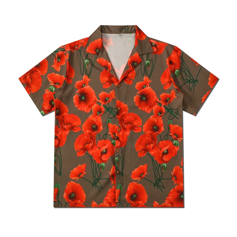 Vintage Flower Printed Hawaiian Shirt Men Summer Red Polo Shirt Street Harajuku Shirts for Man Short Sleeve Hip Hop Streetwear
Vintage Flower Printed Hawaiian Shirt Men Summer Red Polo Shirt Street Harajuku Shirts for Man Short Sleeve Hip Hop Streetwear