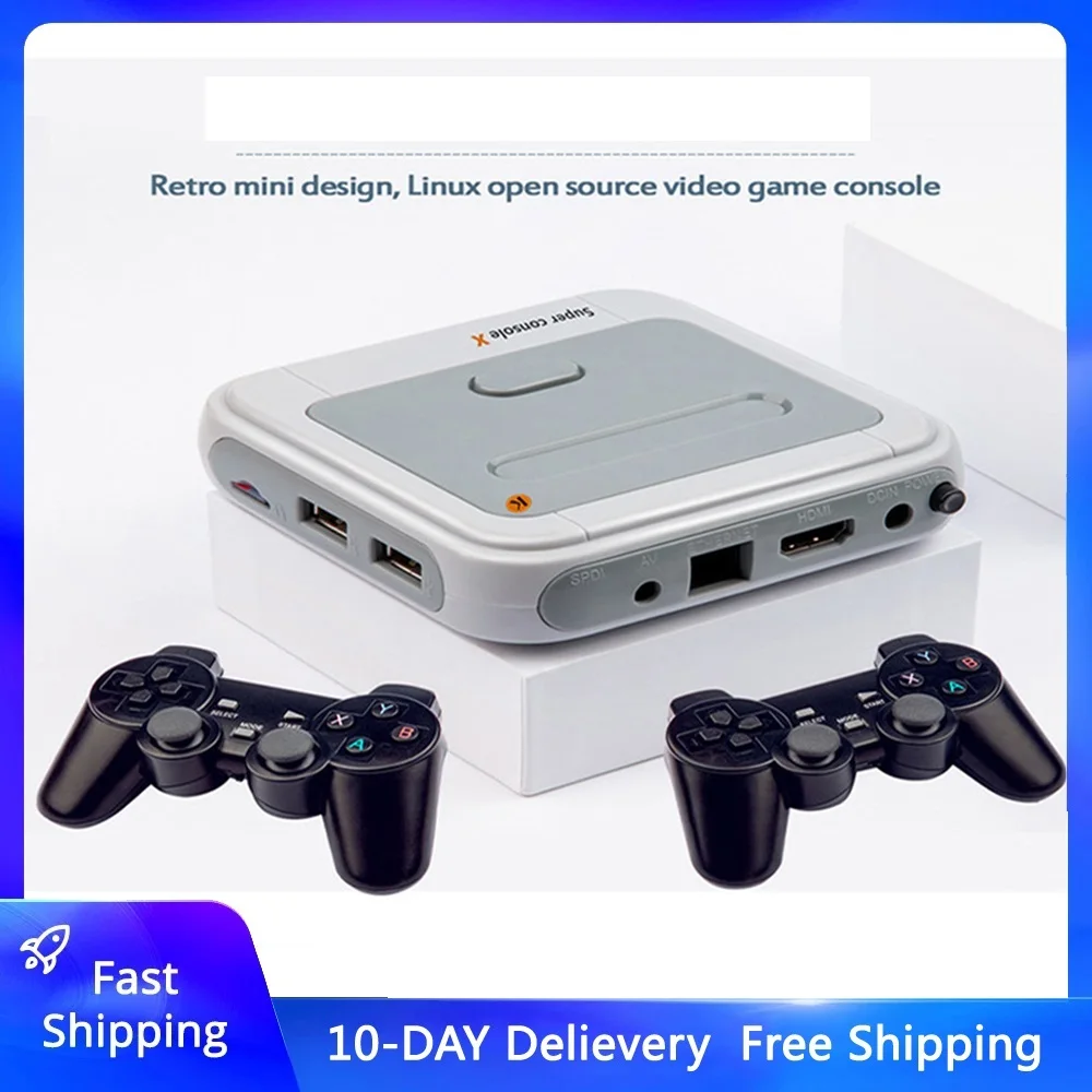 Super Console X Pro S905X HD WiFi Output Mini TV Video Game Player For PSP/PS1/N64/DC Games Dual System Built-in 50000+ Games
Super Console X Pro S905X HD WiFi Output Mini TV Video Game Player For PSP/PS1/N64/DC Games Dual System Built-in 50000+ Games