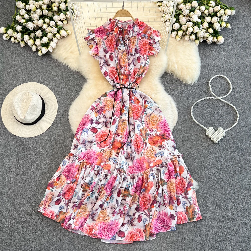 VANOVICH European and American Style Vintage Temperament RUFFLES Sleeve O-neck Waist Slim A-line Dress Fashion Print Long Dress
VANOVICH European and American Style Vintage Temperament RUFFLES Sleeve O-neck Waist Slim A-line Dress Fashion Print Long Dress