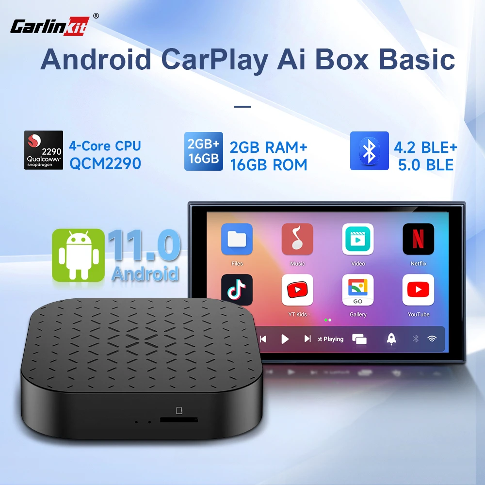 CarlinKit Wireless Android Auto Ai Box QCM2290 CarPlay Wireless Dongle Built-in Netflix Tiktok YouTube Plug& Play Online Upgrade
CarlinKit Wireless Android Auto Ai Box QCM2290 CarPlay Wireless Dongle Built-in Netflix Tiktok YouTube Plug& Play Online Upgrade