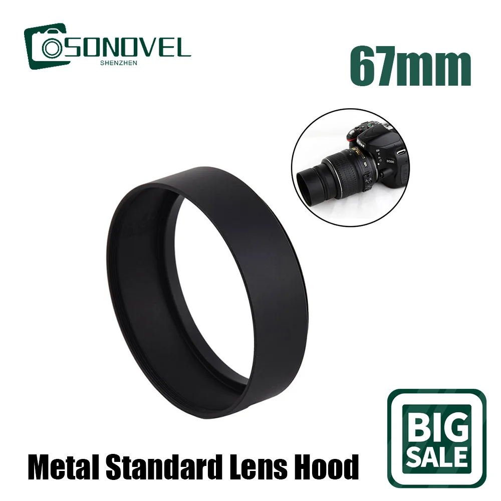 67 67mm Metal Standard Lens Hood Screw-in For Nikon Sony Fuji Canon EOS SLR 1300D 800D 760D 750D 700D 650D Camera Accessories
67 67mm Metal Standard Lens Hood Screw-in For Nikon Sony Fuji Canon EOS SLR 1300D 800D 760D 750D 700D 650D Camera Accessories