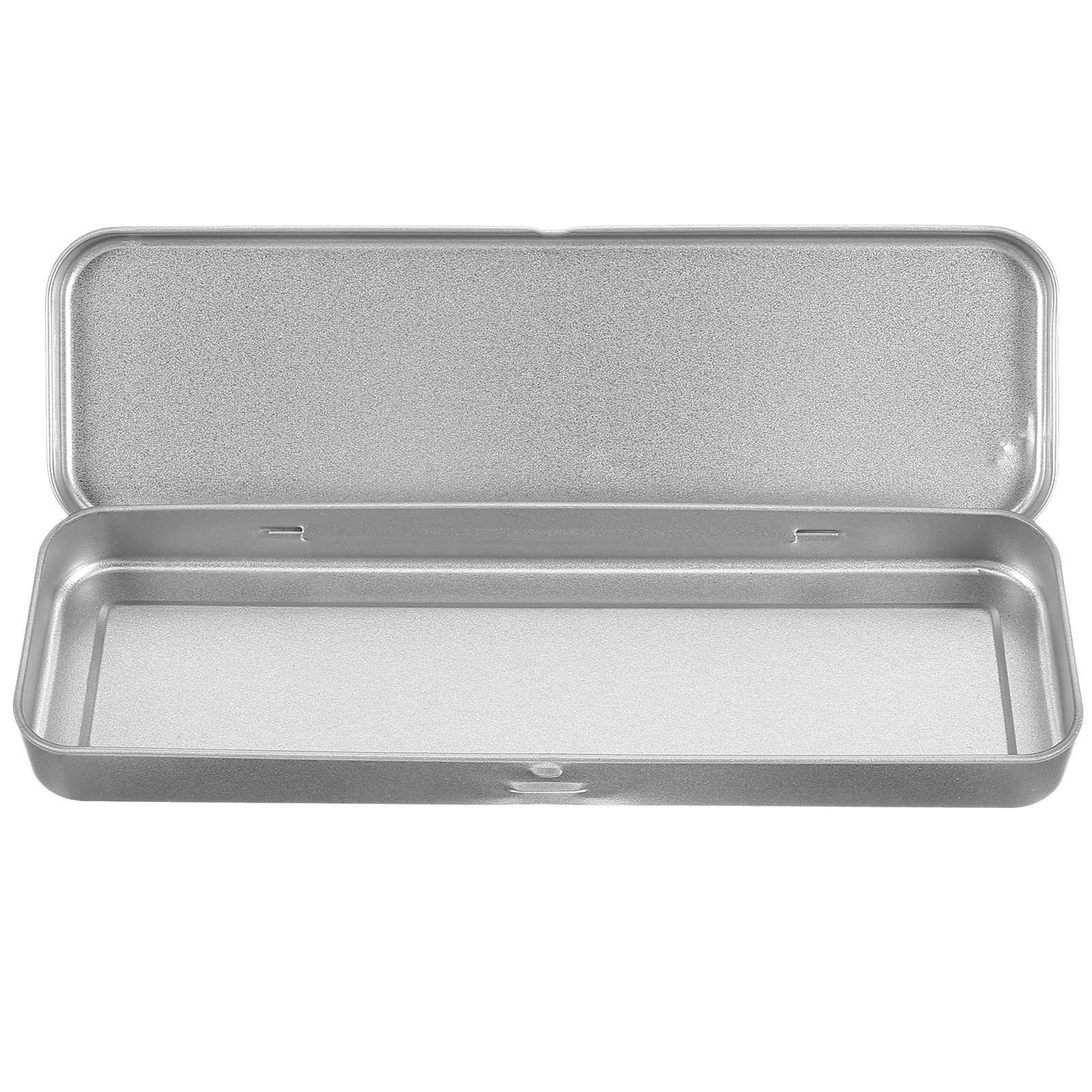 Empty Tin Box Case Containers Metal Rectangular Tin with Hinged Lid Silver Storage Organizer Tins for Makeup Brush
Empty Tin Box Case Containers Metal Rectangular Tin with Hinged Lid Silver Storage Organizer Tins for Makeup Brush
