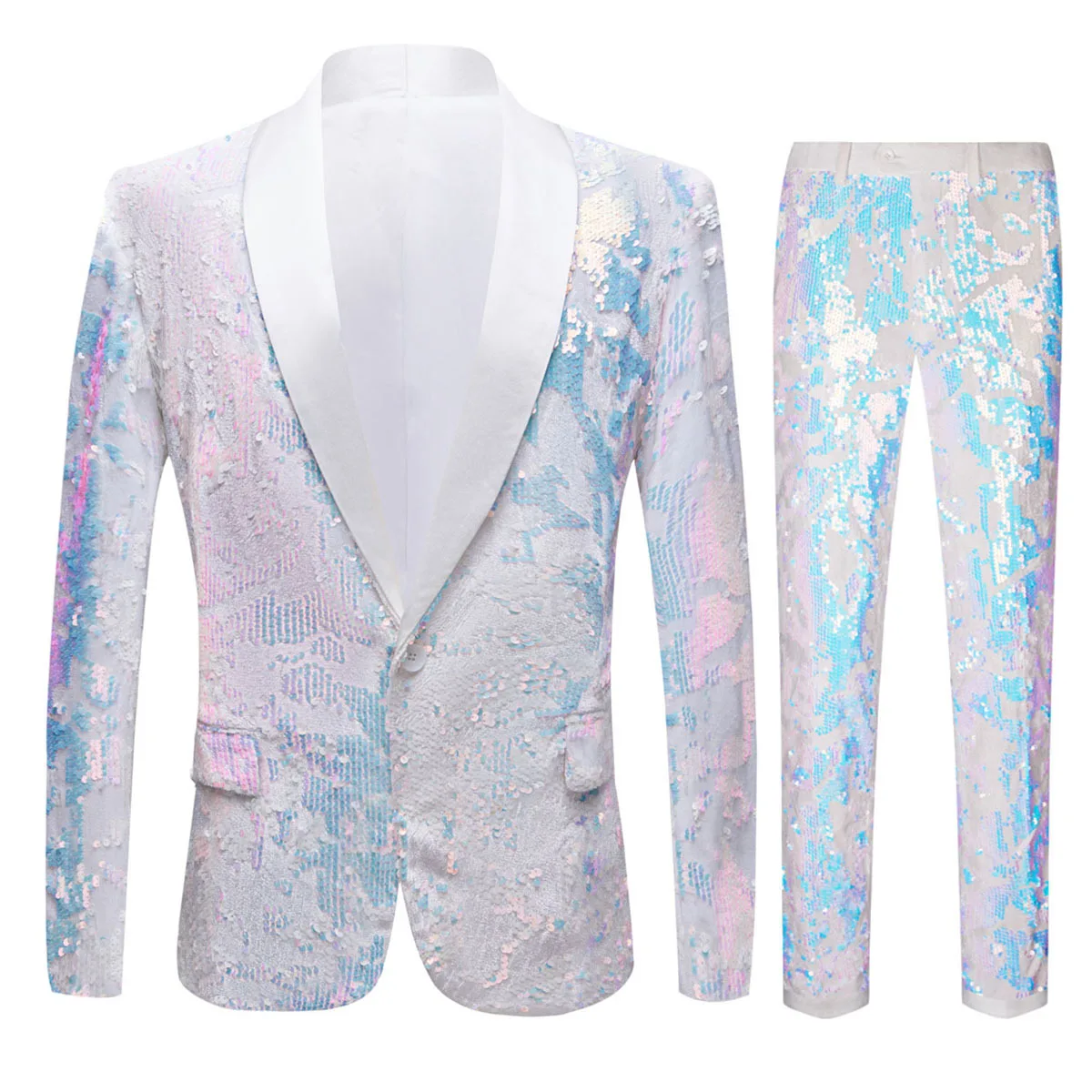 European Size (Blazer + Trousers) Men's Suit Fashion White Velvet Sequin Italian Style Wedding Wedding Groom Dress 2 Piece Set
European Size (Blazer + Trousers) Men's Suit Fashion White Velvet Sequin Italian Style Wedding Wedding Groom Dress 2 Piece Set