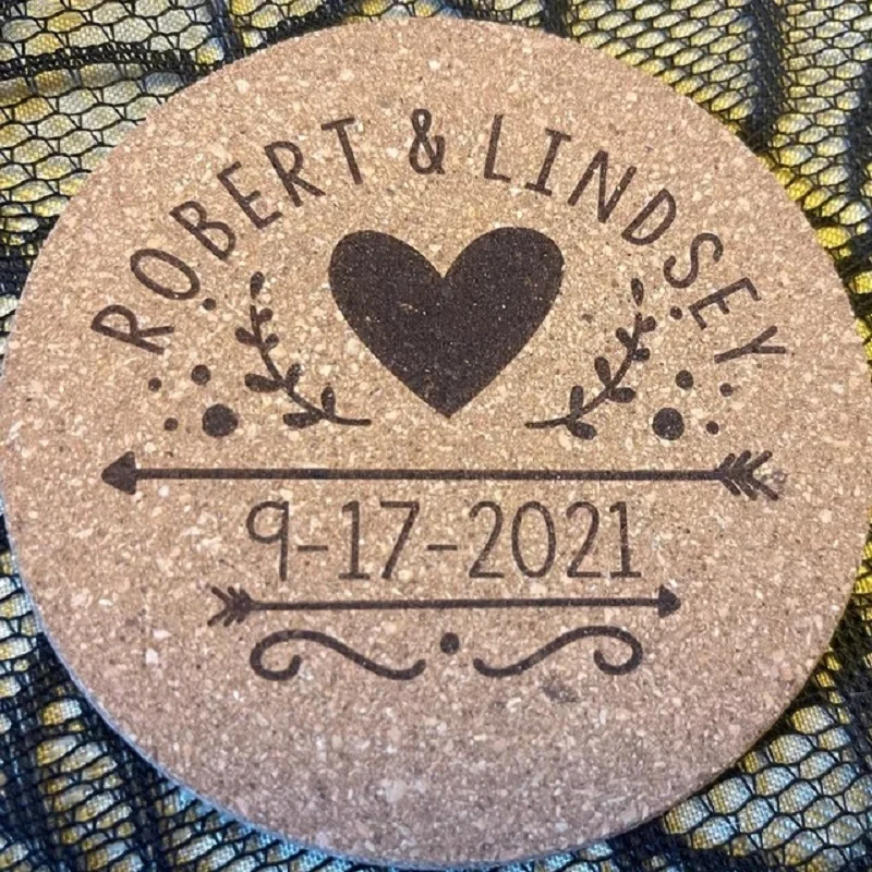 Personalized Wedding Coasters, Rustic Party Favors Decor, Custom Design with Name Logo
Personalized Wedding Coasters, Rustic Party Favors Decor, Custom Design with Name Logo