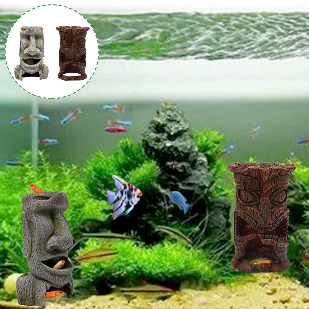 Fish Aquarium Tank Statue Head Decor Moai Accessory Ornament Decorative Resin Decoration Place Supplies Landscape Hiding Shrimp
Fish Aquarium Tank Statue Head Decor Moai Accessory Ornament Decorative Resin Decoration Place Supplies Landscape Hiding Shrimp