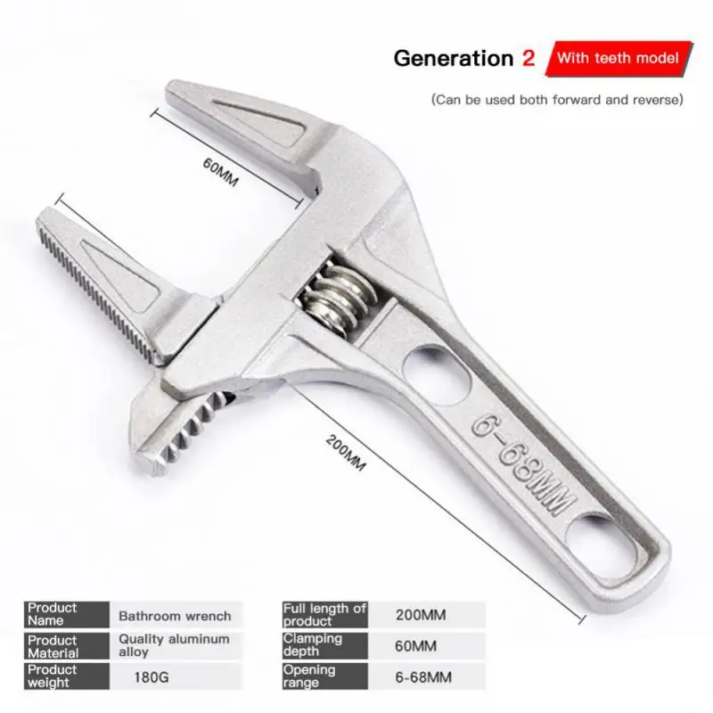 Bathroom Plumbing Wrench Short Handle Repairing Large Opening Spanner Basin Sink Multifunctional Faucet Pipe Tubing Hand Tool
Bathroom Plumbing Wrench Short Handle Repairing Large Opening Spanner Basin Sink Multifunctional Faucet Pipe Tubing Hand Tool