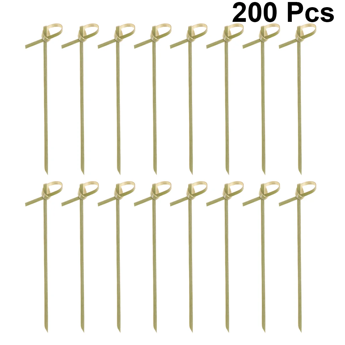 

200 Pcs Toothpick Skewers Cupcake Toppers Cocktail Stick Decorating Barbecue Bamboo Sticks Fruit Food Picks Sandwich Toothpicks
