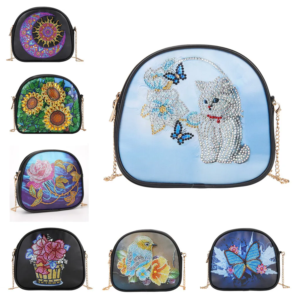 5D Diamond Painting Butterfly Flower Cute Cat Leather Crossbody Chain Bags DIY Diamond Embroidery Bag Purse Pouch
5D Diamond Painting Butterfly Flower Cute Cat Leather Crossbody Chain Bags DIY Diamond Embroidery Bag Purse Pouch