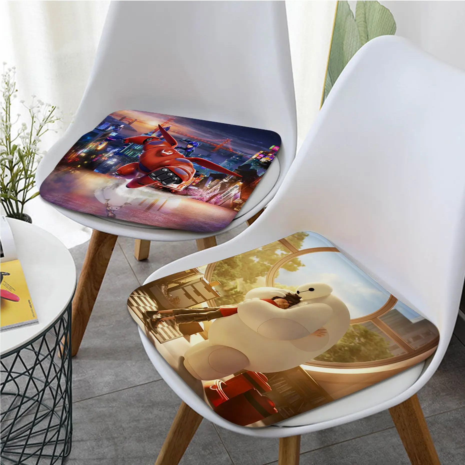 

Disney Big Hero Cushion Mat Four Seasons Fabric Cushion Non-slip Living Room Sofa Decor Students Stool Tatami Chair Mat Pad