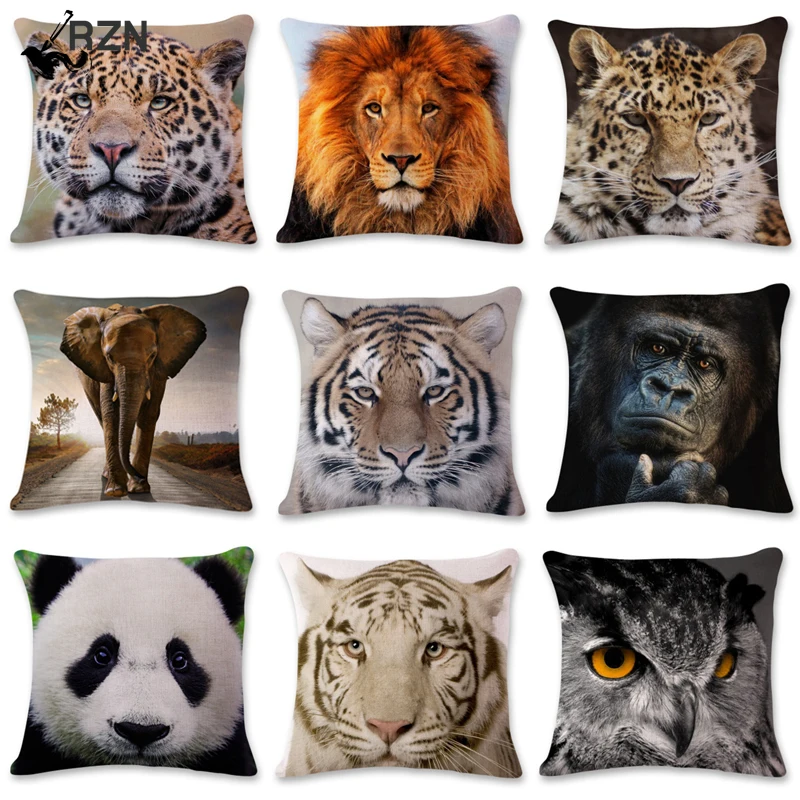 Animals World Portrait Cushion Cover Polyester Tiger Lion Orangutan Pillowcase Home Decorative Geometric Pillow Cover for Sofa
Animals World Portrait Cushion Cover Polyester Tiger Lion Orangutan Pillowcase Home Decorative Geometric Pillow Cover for Sofa