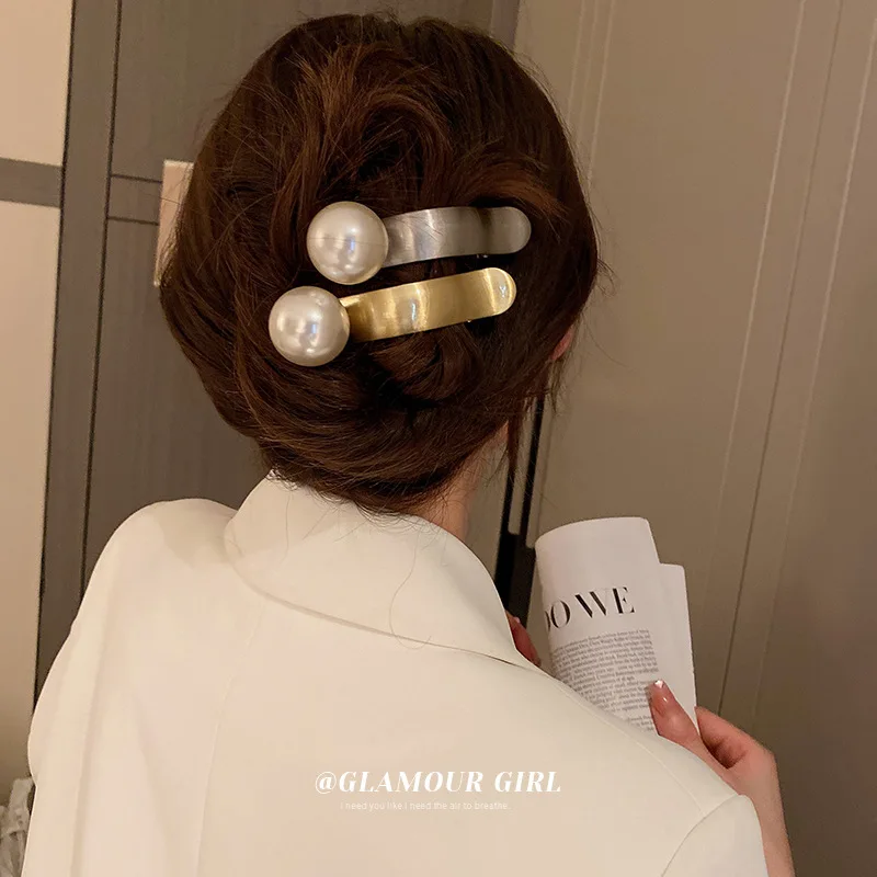 Minar Korean Simple Gold Silver Color Alloy Hair Clips for Women Trendy Oversize Simulated Pearl Twisted Barrettes Headwear
Minar Korean Simple Gold Silver Color Alloy Hair Clips for Women Trendy Oversize Simulated Pearl Twisted Barrettes Headwear