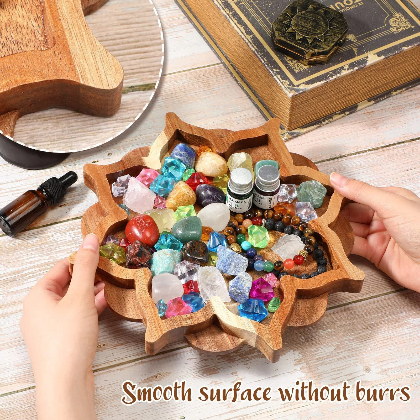 Деревянный Хрустальный держатель для дисплея, Подсолнухи, кристаллы, драгоценные камни, поднос для дисплея, винтажный многоразовый домашний декор, аксессуары для дома 
Деревянный Хрустальный держатель для дисплея, Подсолнухи, кристаллы, драгоценные камни, поднос для дисплея, винтажный многоразовый домашний декор, аксессуары для дома