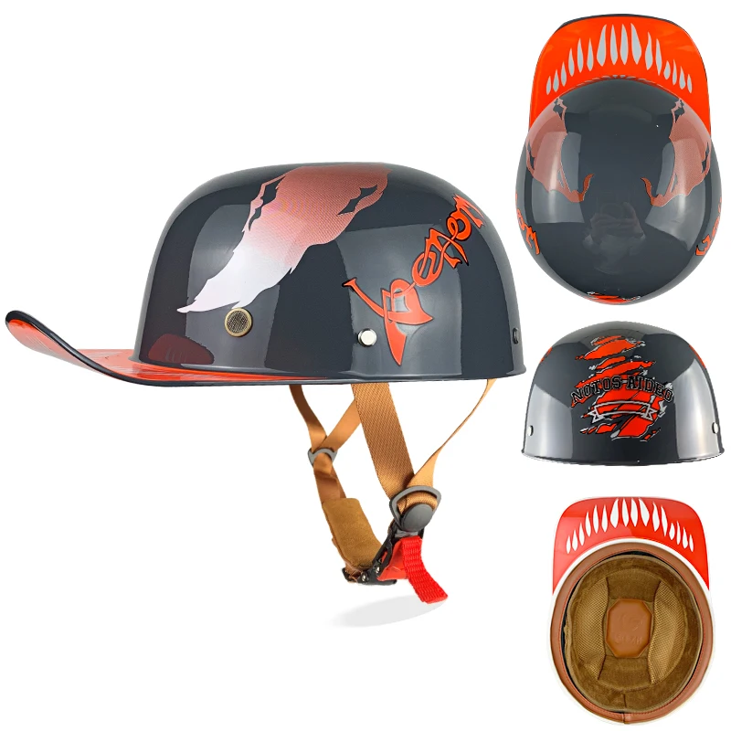Baseball Cap Helmet Motorcycle Vintage Retro Helmets Summer Open Face Scooter Cruiser Chopper Gangster DS Men Women Kid Helmet
Baseball Cap Helmet Motorcycle Vintage Retro Helmets Summer Open Face Scooter Cruiser Chopper Gangster DS Men Women Kid Helmet