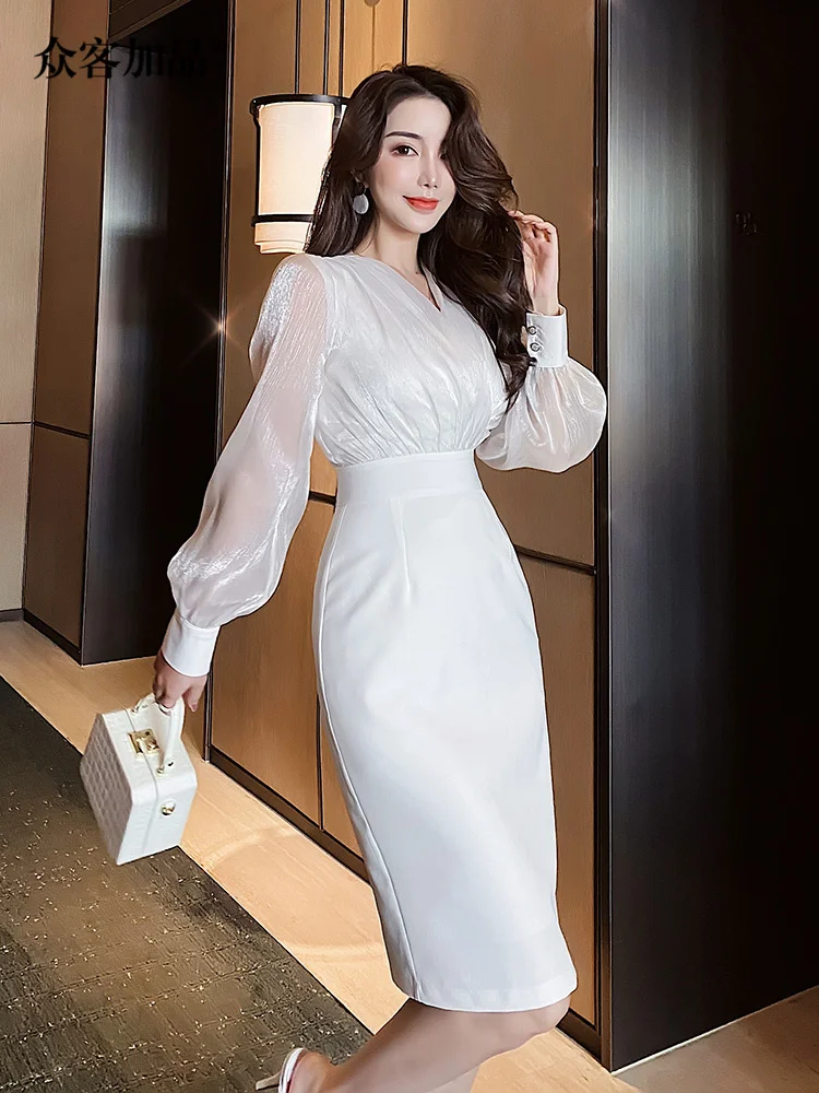 New White Dress 2023 Summer Celebrity High Waist French Temperament Goddess V-Neck Slim Waist Wrap Hip Dress
New White Dress 2023 Summer Celebrity High Waist French Temperament Goddess V-Neck Slim Waist Wrap Hip Dress
